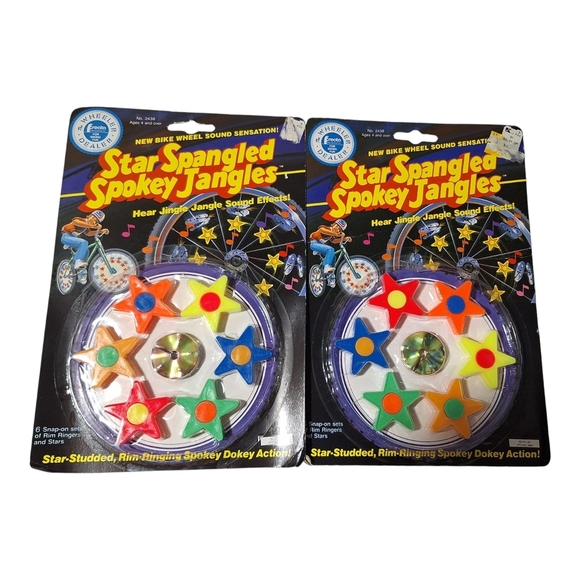 Other - 2 Vintage 1989 The Wheeler Dealer Bicycle Wheel Star Spangled Spokey Jangles